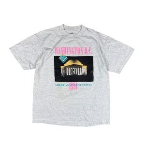 Vintage Washington DC 1991 Travel T-shirt Men's XL Gray USA Made Graphic Tee